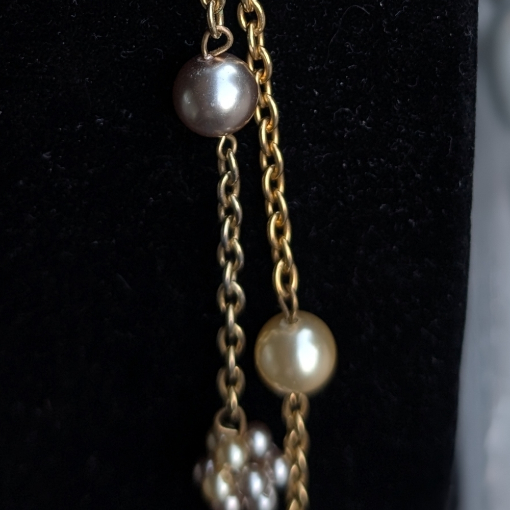 Elegant Vintage Gold and Pearl Necklace‎ - Picture 3 of 7